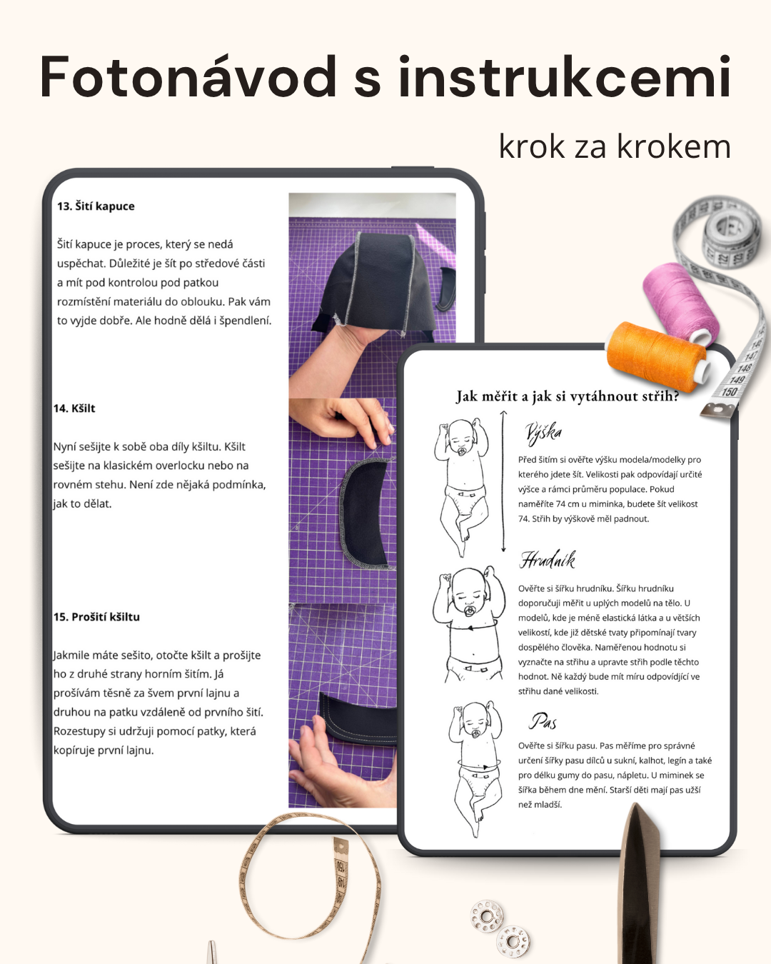 PDF střih na dětské legíny s nápletem na nohavicích "Chandler", 56-92