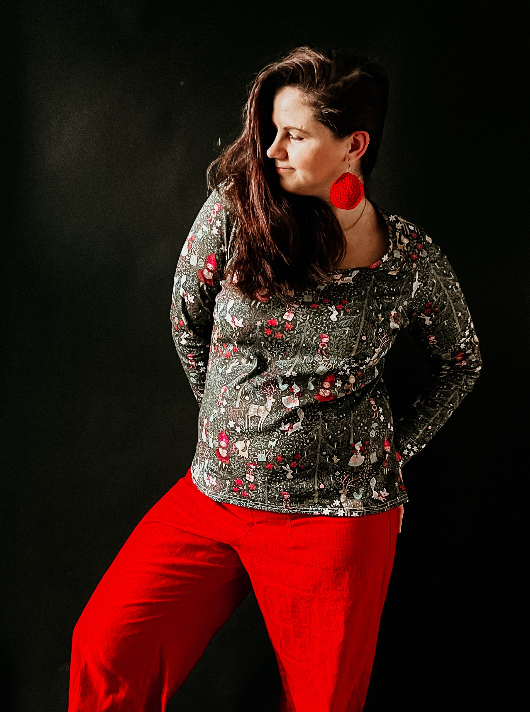 Dámské tričko s dlouhým rukávem "LARRY" XS 4XL - PDF střih