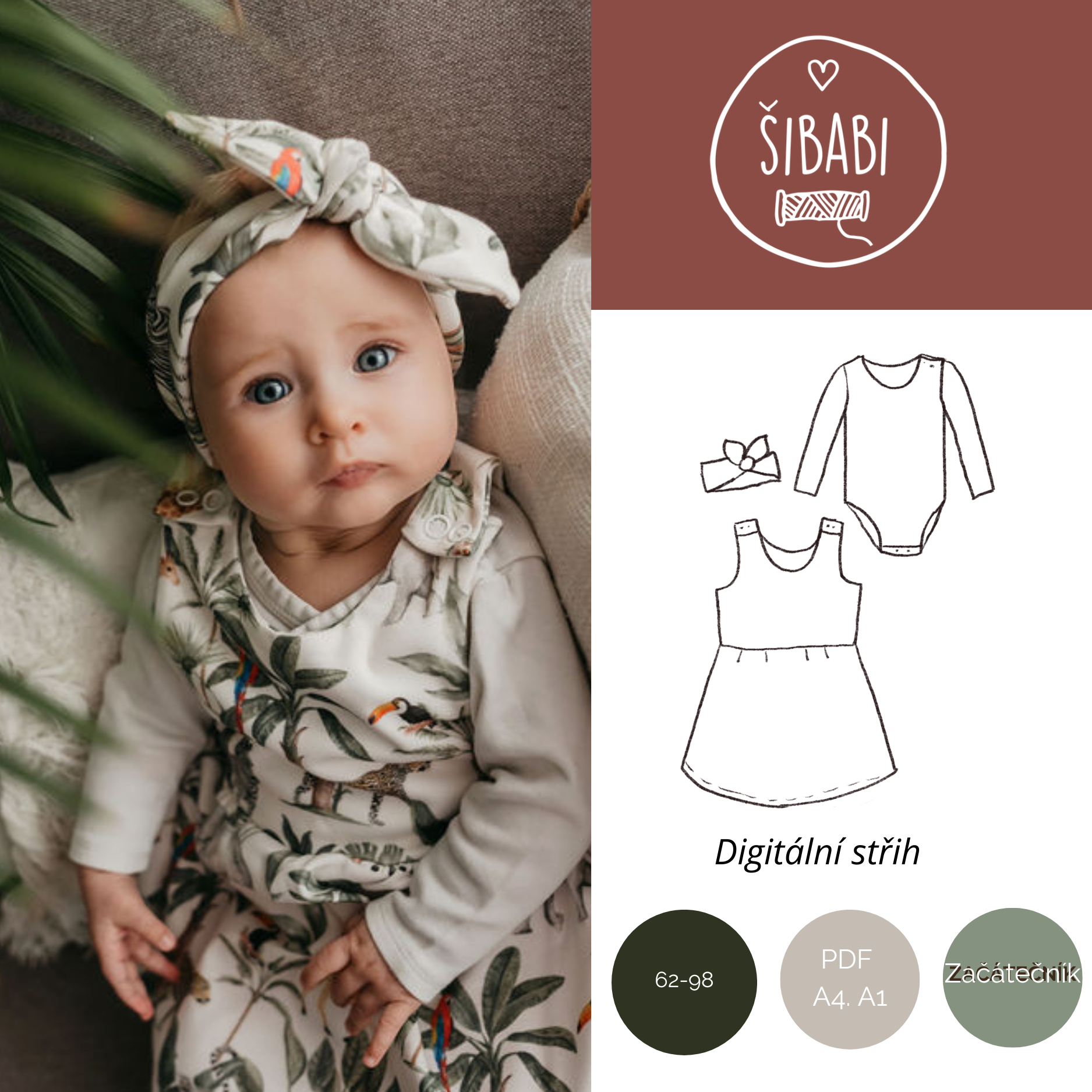 Set střihů pro malé slečny "Little Sarah" - PDF