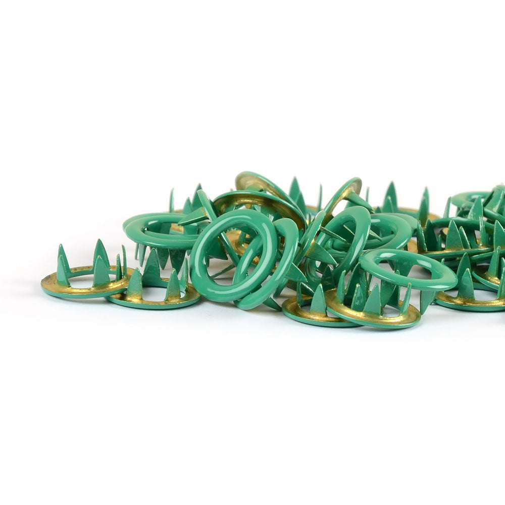 Kovové druky Jersey do oblečení - 11 mm - Grass green