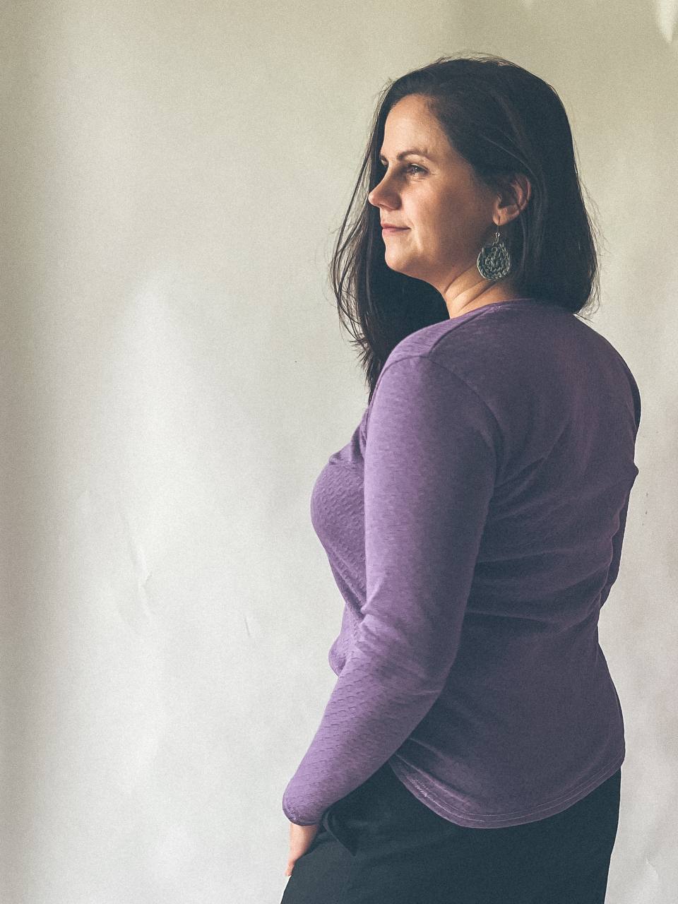 Dámské tričko s dlouhým rukávem "LARRY" XS 4XL - PDF střih