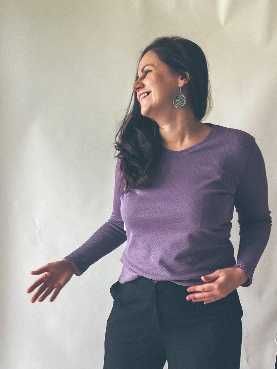 Dámské tričko s dlouhým rukávem "LARRY" XS 4XL - PDF střih