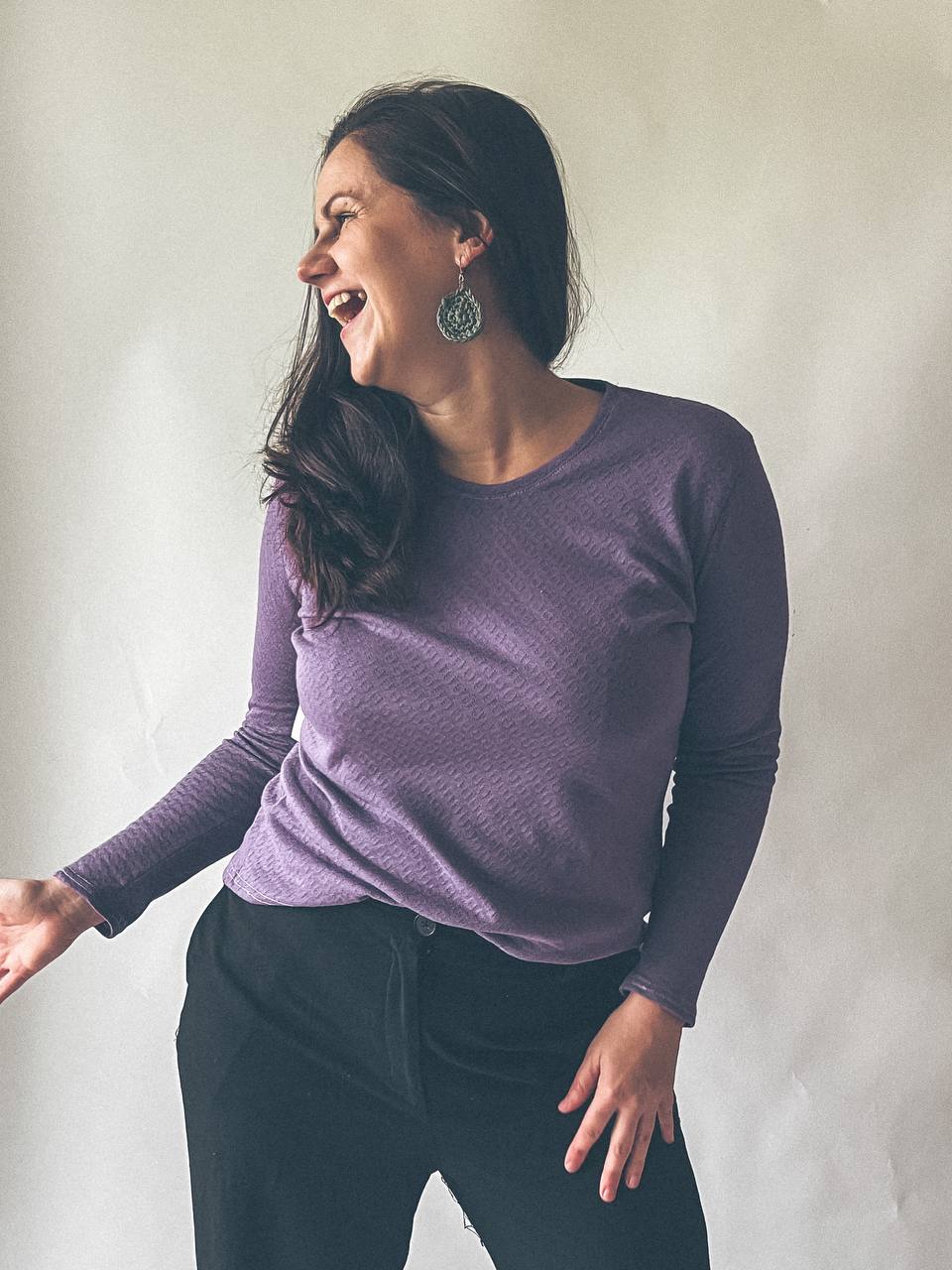 Dámské tričko s dlouhým rukávem "LARRY" XS 4XL - PDF střih