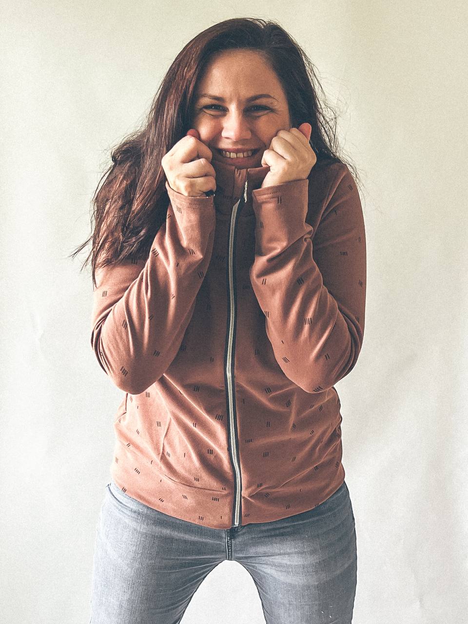 Dámská mikina na zip pro začátečnice "BIG ROCK" XS - 4XL - PDF střih