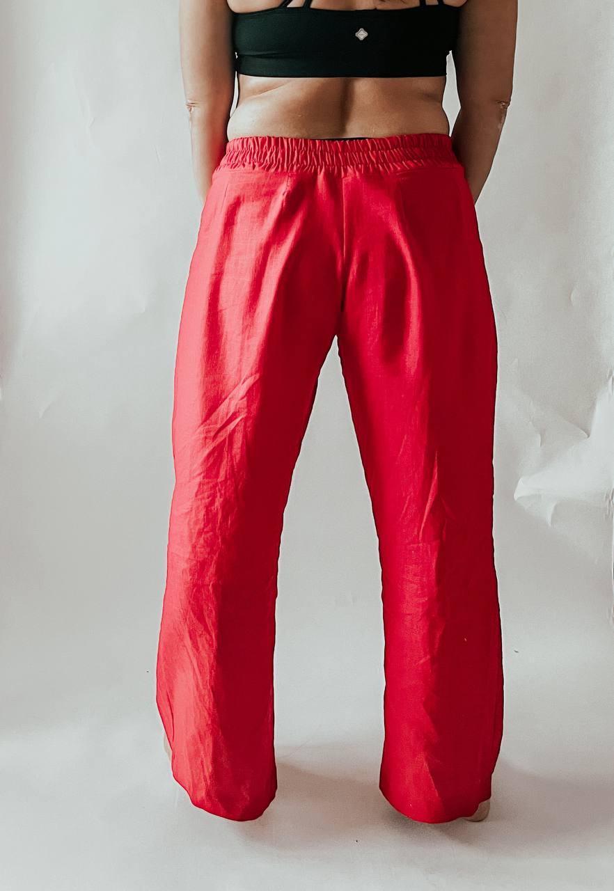 Dámské široké plátěné kalhoty "MARGARET" - PDF střih