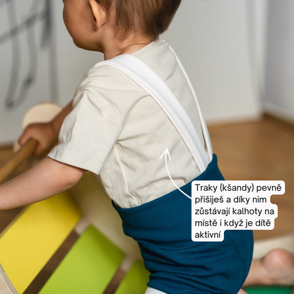 PDF střih na dětské kraťasy na traky s vysokým pasem "El kraťaso" 56 - 92