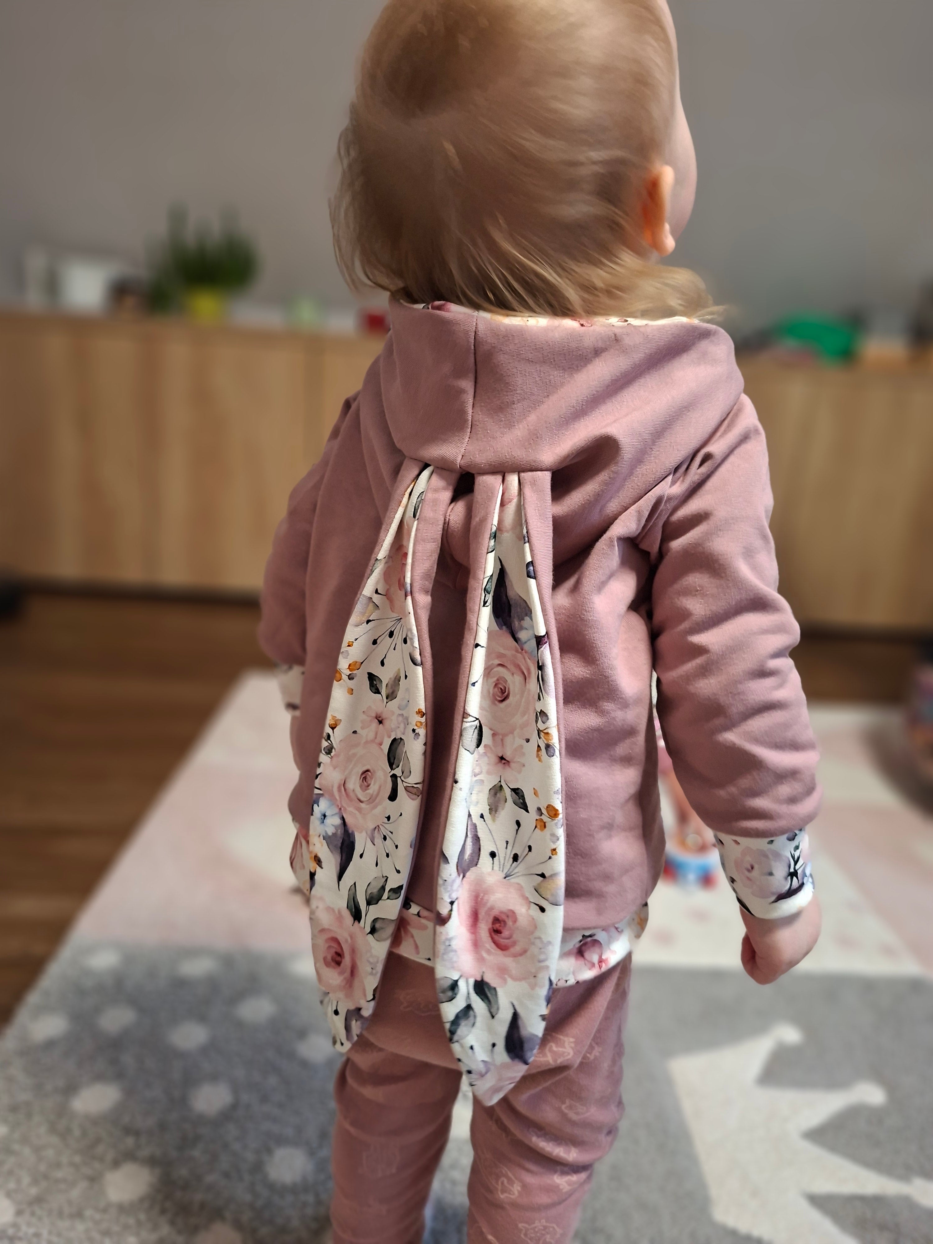 Střih na dětskou mikinu s oušky pro začátečníky "Aspen" - elektronický střih PDF