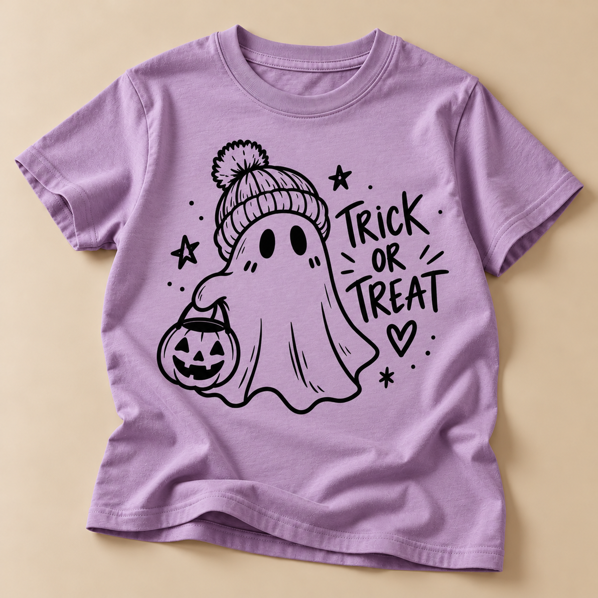 Nažehlovací obrázek na textil / tričko Duch v kulichu