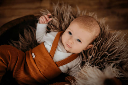 Papírový střih na dětské legíny s traky a vysokým pasem - 62 - 92