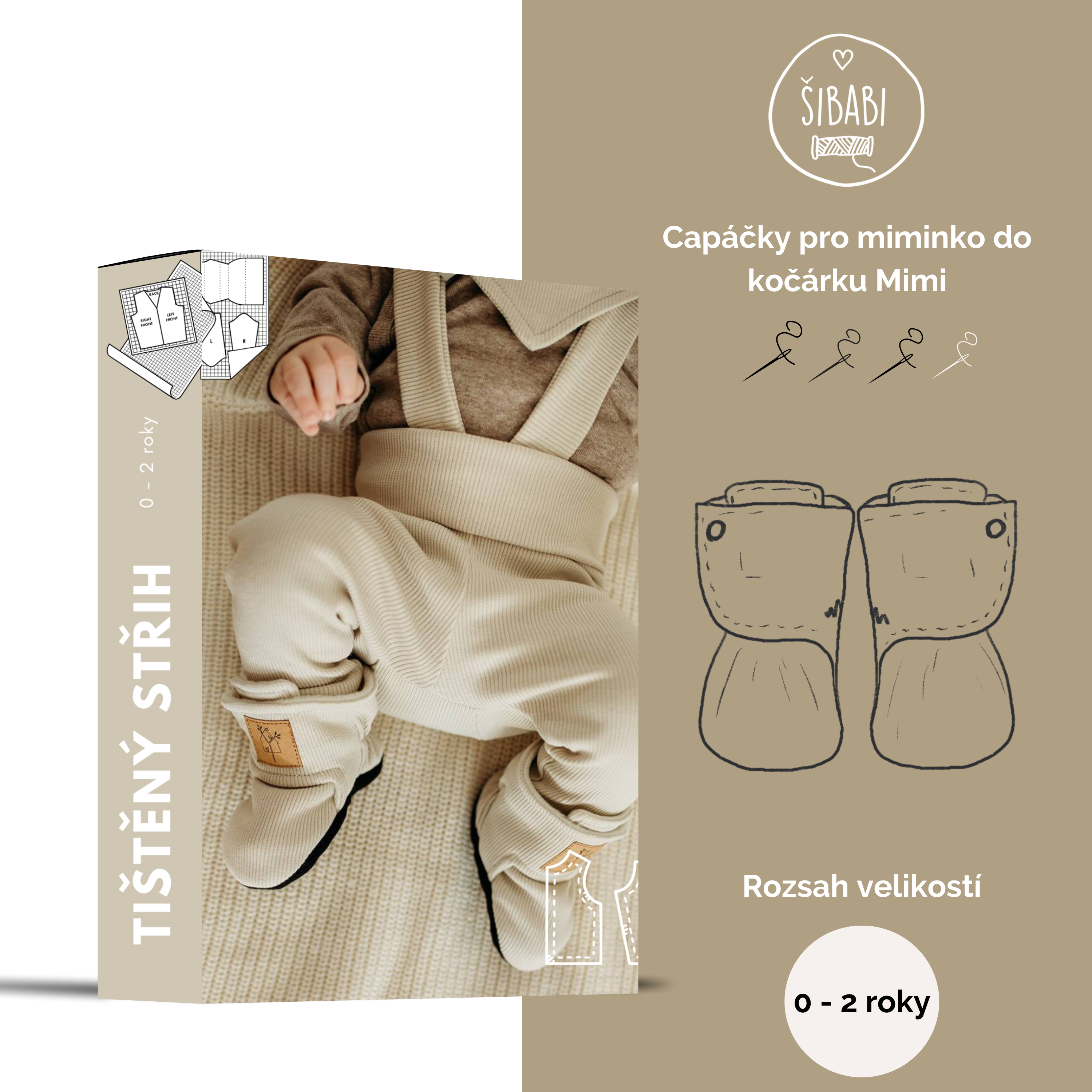 Papírový střih na capáčky pro miminko "Mimi" - do 1,5 roku