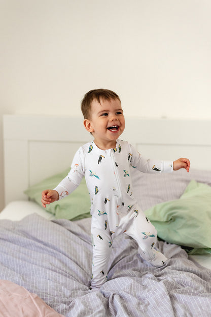 Rose Baby Romper Sewing Pattern with Zipper