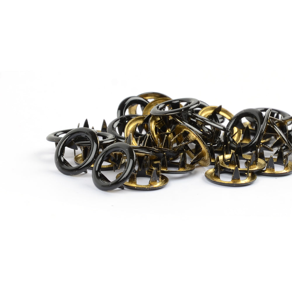 Kovové druky Jersey do oblečení - 11 mm - Black