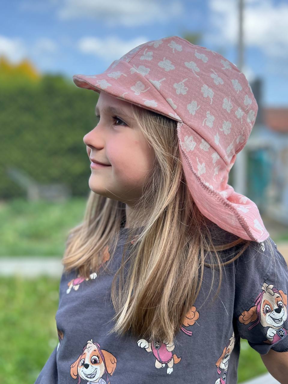 Dětská čepice s kšiltem a krytem krku proti slunci "Jacob" PDF střih