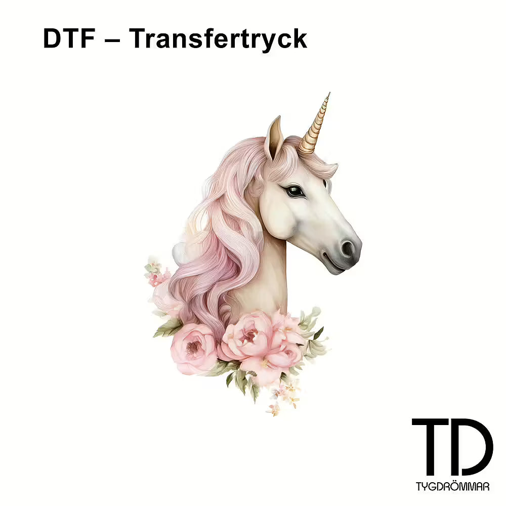 Nažehlovačka na oblečení - jednorožec - DTF