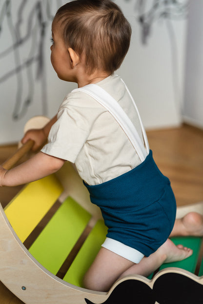 PDF střih na dětské kraťasy na traky s vysokým pasem "El kraťaso" 56 - 92