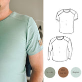 Střih na pánské tričko bez ramenních švů "Fine" - S - 4XL - Šibabi.cz